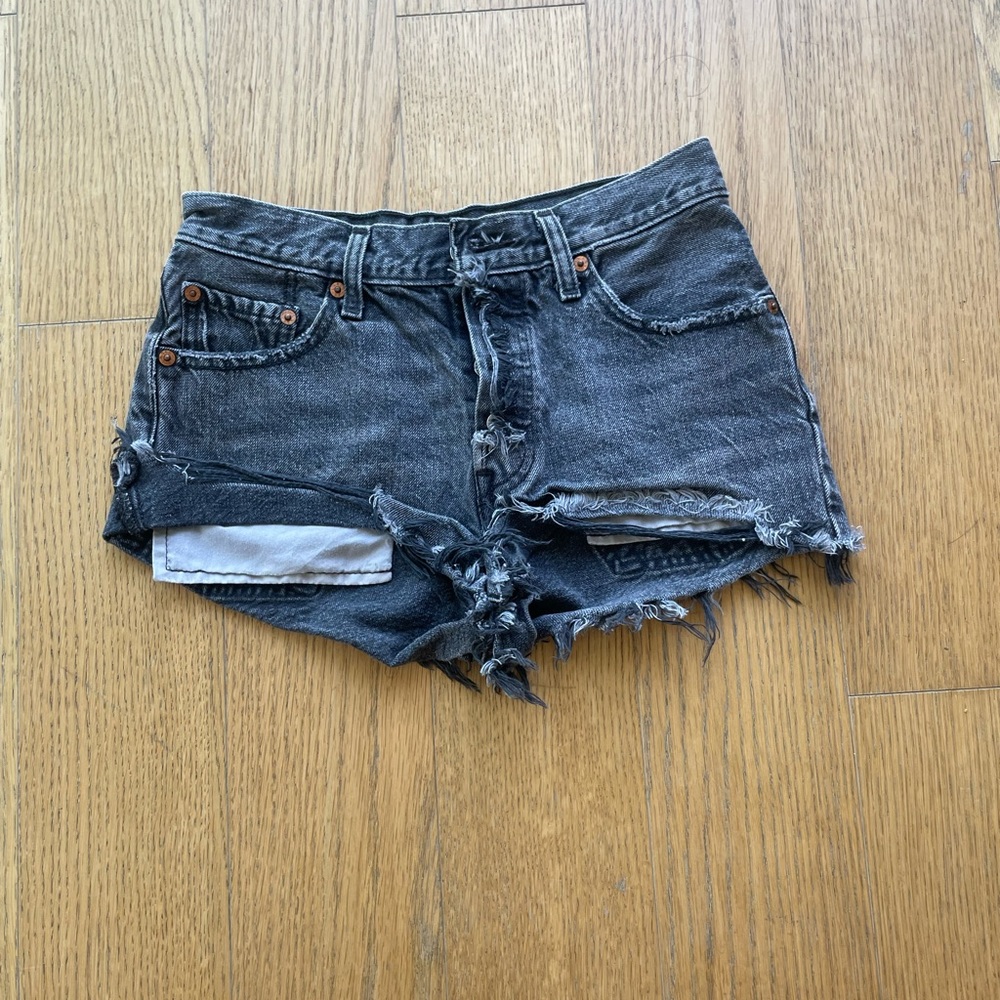 Levi’s grey jean cutoff shorts